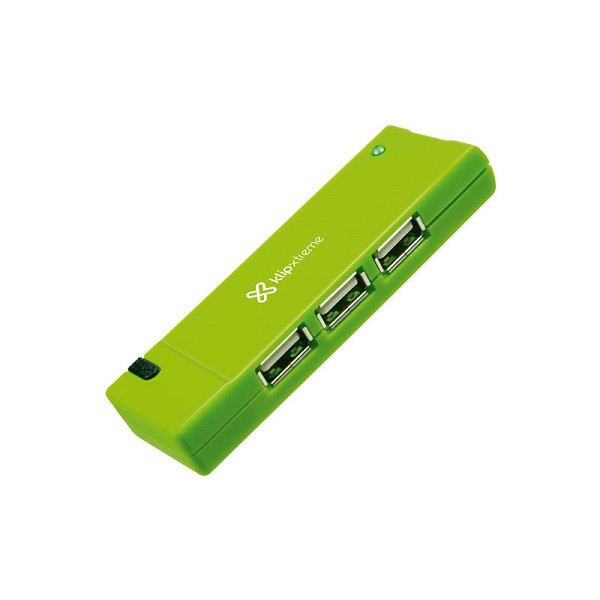 Concentrador USB Klip Xtreme KUH-400G Hub 4 x USB2.0 Verde