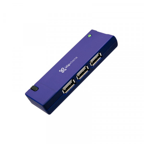 Concentrador USB Klip Xtreme KUH-400A Hub 4 x USB2.0 azul