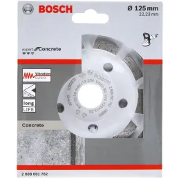 Copa Diamantado Experto Segmentado 125 x22.23mm para concreto, Bosch 2608601762 Bosch-Copa Diamantado Experto Segmentado 125 x22