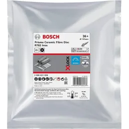 Discos de Lijas de Fibra R782 X-LOCK 115mm G36+ 25pcs, Bosch 2608621820 Bosch-Disco de Lija de Fibra R782 X-LOCK 115mm G36+ 25pc