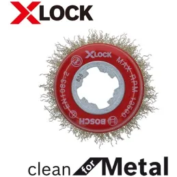 Cepillo de Acero Copa X-LOCK 75mm Alambre Latón Ondulado 0.3mm, Bosch 2608620730 Bosch-Cepillo de Acero Copa X-LOCK 75mm Alambre