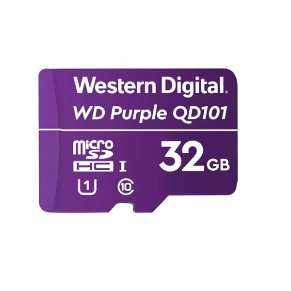 Memoria Flash WD Purple 32GB SC QD101 microSD, ideal para Camaras de videovigilancia