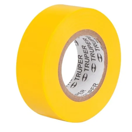 Cintas Aislantes 19mm x9m Amarillo acrilico E0.18mm Flexible Encogible Truper 13512 1.186441 Cinta Aislantes Amarillo 9m x 19 m