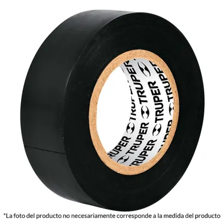  Cintas Aislantes 19mm x18m Negro acrilico E0.18mm Flexible Encogible Truper 12500 2.20339 Cinta Aislantes Negro 18m x 19 mm, Ad