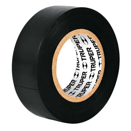  Cintas Aislantes 19mm x9m Negro acrilico E0.18mm Flexible Encogible Truper 12501 1.186441 Cinta Aislantes 19mm x9m Negro acrili