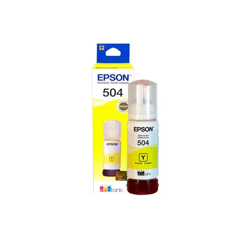 Botella de tinta EPSON T504420-AL, color amarillo, contenido 70ml