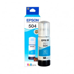 Botella de tinta EPSON T504220-AL, color Cyan, contenido 70ml