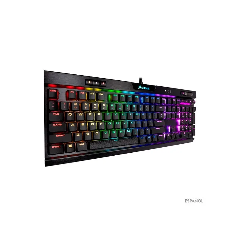 Teclado Corsair K70 RGB , mecánico, Multimedia, USB, retroiluminado