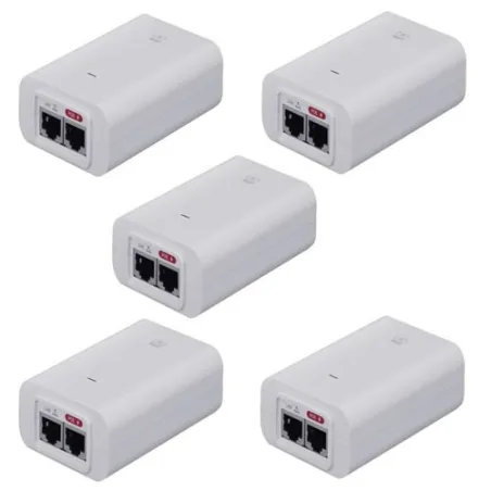  Adaptador POE Inyector Ubiquiti POE-24-24W-5P 24VDC 1A 24W Gigabit 5Unidades Blanco 233.898305 Adaptador POE Inyector Ubiquiti 