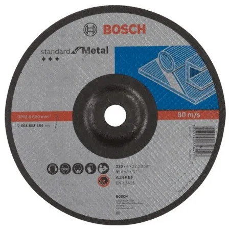 Discos de Corte Standard 180x3x22.23mm para Metal, Bosch 2608619739 Bosch-Disco de Corte Standard 180x3x22.23mm para Metal, Bosc