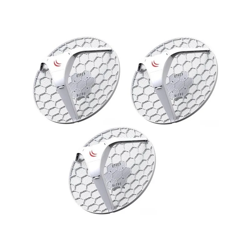 Access Point Mikrotik LHG 5 TRIPACK RBLHG-5ND 24.5DBI 5GHZ POE RL3 PACK DE 3