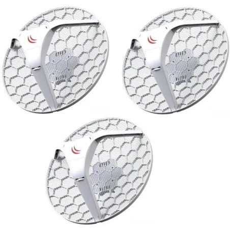 Access Point Mikrotik LHG 5 TRIPACK RBLHG-5ND 24.5DBI 5GHZ POE RL3 PACK DE 3