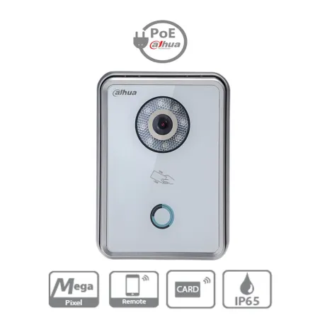 Video Portero IP Dahua VTO6210BW 1MP CMOS IP65 Mifare card 13.56MHz