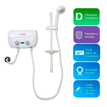  Rapiducha Electrica Bosch Top 5.5kw 8L x min, Calentador Regulable Instantaneo Resistencia Blindada con sensor de proteccion 42