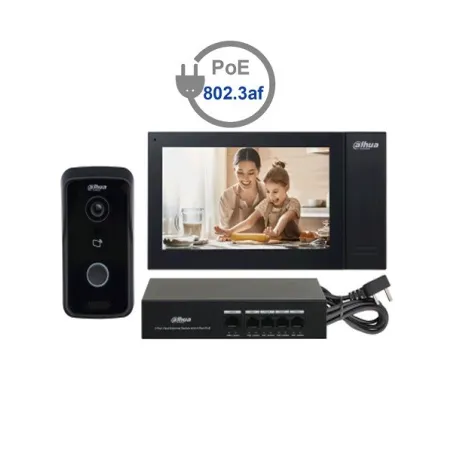  Kit Vide Portero 1MP WDR ONVIF Audio Bidireccional P2P MONITOR 7" Poe, Dahua KTP02 862.711864 Kit Vide Portero 1MP WDR ONVIF Au