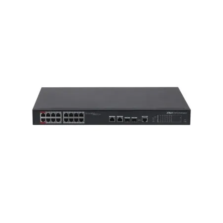 Switch Poe 16PortS 1000BASE-T/SFP 2-10/100 Base-T iEEE802.3af 190W, Dahua PFS4218-16ET-190