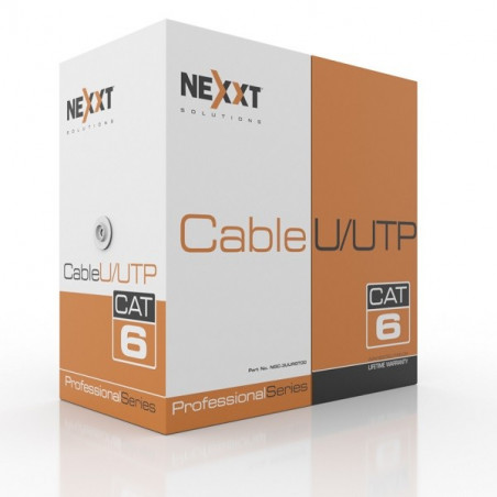 Cable de Red UTP Nexxt NGC-3UURGT00 Cat6 305m 23AWG CMR Gris