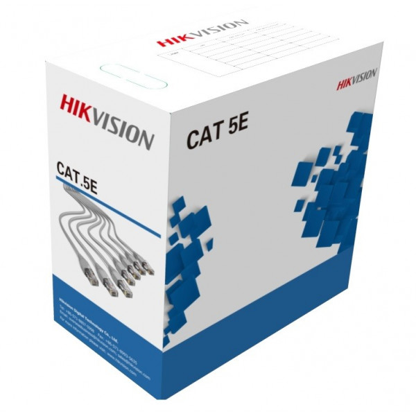 Cable de red UTP Hikvision DS-1LN5E-E/E CAT.5e Indoor CMX 305m PVC Grey