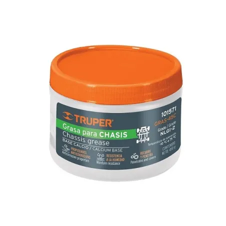  Grasa para Chasis de Calcio 450g Velocidad Moderada Suspensión Muelles, Truper GRAS-45C 101571 10.254237 Grasa para Chasis de C