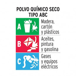 Extintor Recargable 0.5kg Portatil Inc. Polvo Tipo ABC, Casas Autos, Truper 100272