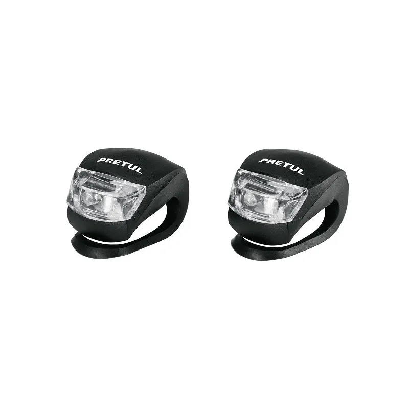 Linterna para Bicicleta 2Led Delantera y Trasera 2CR2032 3V, Pretul 16798