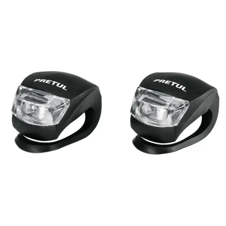 Linterna para Bicicleta 2Led Delantera y Trasera 2CR2032 3V, Pretul 16798