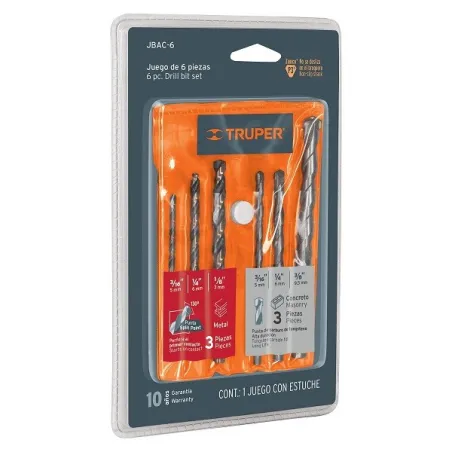 Juego de Brocas Metal y Concreto 6 Piezas, Truper 11336  14.915254 Juego de Brocas Metal y Concreto 6 Piezas, Truper 11336 3 Br