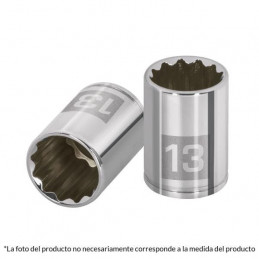 Dados Poligonales 11mm E1/4 Tubulares CrVanadio, Truper 100984