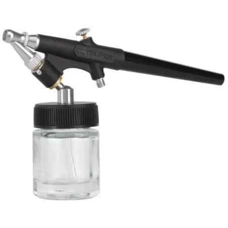 Pistola Aerografica de Succion 15ml con vaso multiposicion AireFlujoControlado, Truper 11861