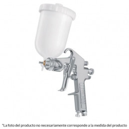 Pistolas para pintar Gravedad 0.4L B1.7mm Vplastico AireFlujoControlado Automotriz Industrial, Truper 101856