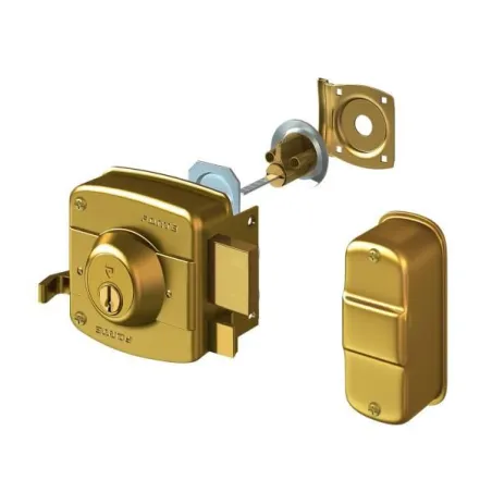  Cerradura Forte Clasica 220 Dorado 2Golpes 3Llaves 1Barra 65.254237 Cerradura Forte Clasica 220 Dorado 2Golpes 3Llaves 1Barra C
