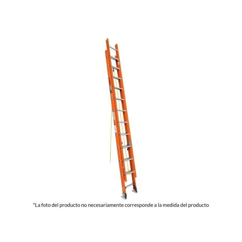 Escaleras de Extension 28 Peldaños A4.3m Max8.2m Telescopica T2 FibraVidrio, Truper 100229