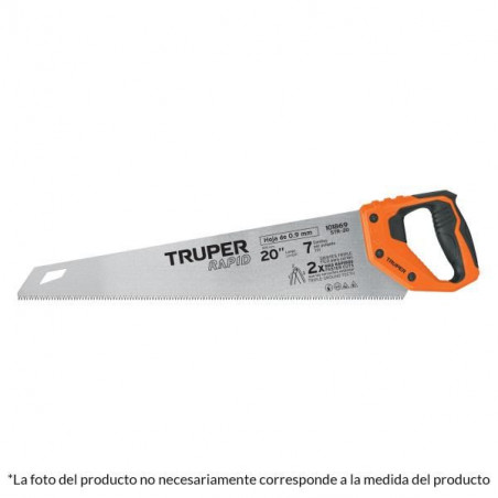Serrucho Rapid 18" 45cm DDP7 TripleFilo, Mango Comfort grip, Truper 101868