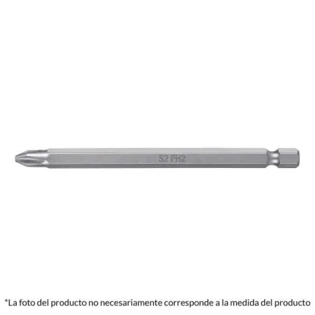 Puntas Phillips #2 x100mm PH2 estuches con 5 piezas, Truper 101812