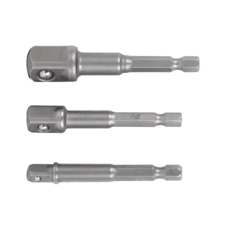  Juegos adaptadores para dados 1/4", 3/8" y 1/2" x7cm, 3 piezas, Truper 10752 6.610169 Juegos adaptadores para dados 1/4", 3/8" 