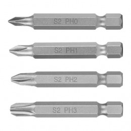 Juego de puntas Phillips combinadas PH0-PH3 x50mm 7 piezas, Truper 100504