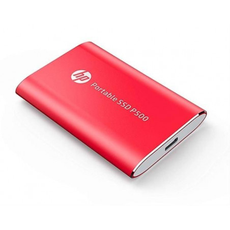 Disco duro externo en estado sólido HP P500 Portable SSD 120GB, USB 3.1 Gen 2 Tipo-C, Rojo