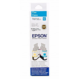 Botella de Tinta Epson 673 T673220, cian, 70 ml, para impresora L800
