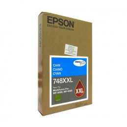 Cartucho de Tinta Color Epson T748XXL Cyan DuraBrite Pro de alta capacidad extra.