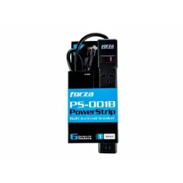 Supresor de Picos Regleta 6 Tomas 2200W, Forza PS-001B forza-Supresor de Picos Regleta 6 Tomas 2200W, Forza PS-001B MPN: PS-001B