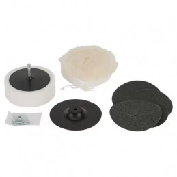 Kit de 8pz para pulido (Plato de goma esponja caperuza disco de lija x5), Bosch 0603004101