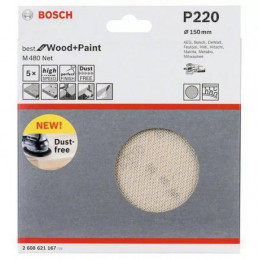 Disco de Lija Boschnet M480 150mm G220 x5u for Wood, Bosch 2608621167