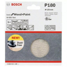 Disco de Lija Boschnet M480 125mm G180 x5u for Wood, Bosch 2608621148