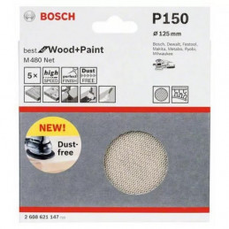 Disco de Lija Boschnet M480 125mm G150 x5u for Wood, Bosch 2608621147