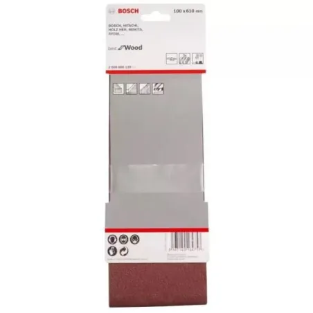 Lijas de Banda G60/80/100 4x24" Best for Wood Bosch 2608606139 Bosch-Lijas de Bandas 4X24" Grano 60/80/100 Best for Wood, Bosch 
