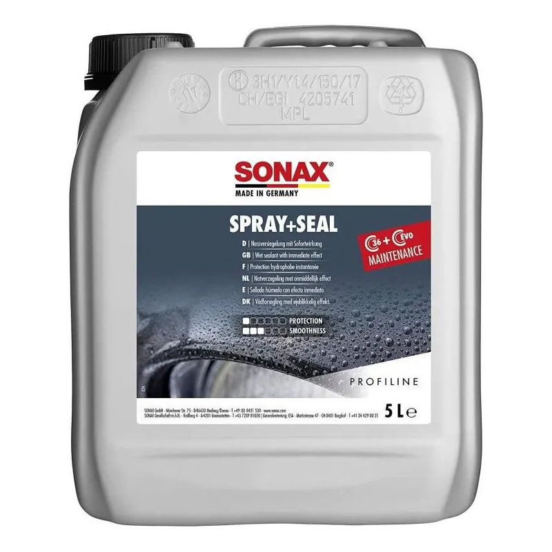 Sellador de Pintura Spray & Seal 5L Profiline, uso en Mojado, Sonax 243.500