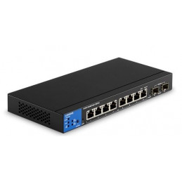 Switch Gigabit PoE+ 8 puertos 2SFP 1G 100W Administrado, Linksys LGS310MPC