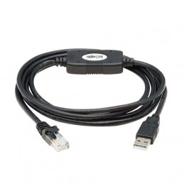 Cable de consola rollover de USB-A a RJ45 (M/M) compatible con Cisco, 250 Kbps, 1.8m, Negro Tripp-Lite