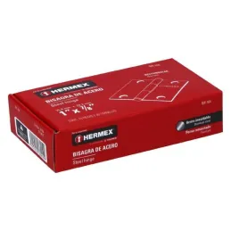 Bisagras Rectangular Inoxidable 1" x1-1/16" Acero Dorado CMbola 1mm Hermex 43199 Hermex-Bisagra rectangular Inoxidable 1" Cabeza