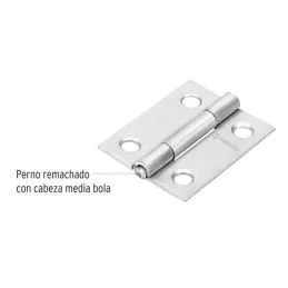 Bisagras Rectangular Inoxidable 1-1/2" x1-3/16" Acero Dorado CMbola 1.2mm Hermex 43200 Hermex-Bisagra rectangular Inoxidable 1 1